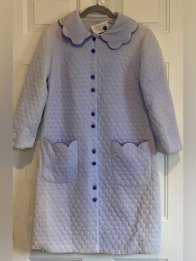 Loungewear By Gossard Size 10 Women’s Vintage 60s 70s Periwinkle Blue House Coat